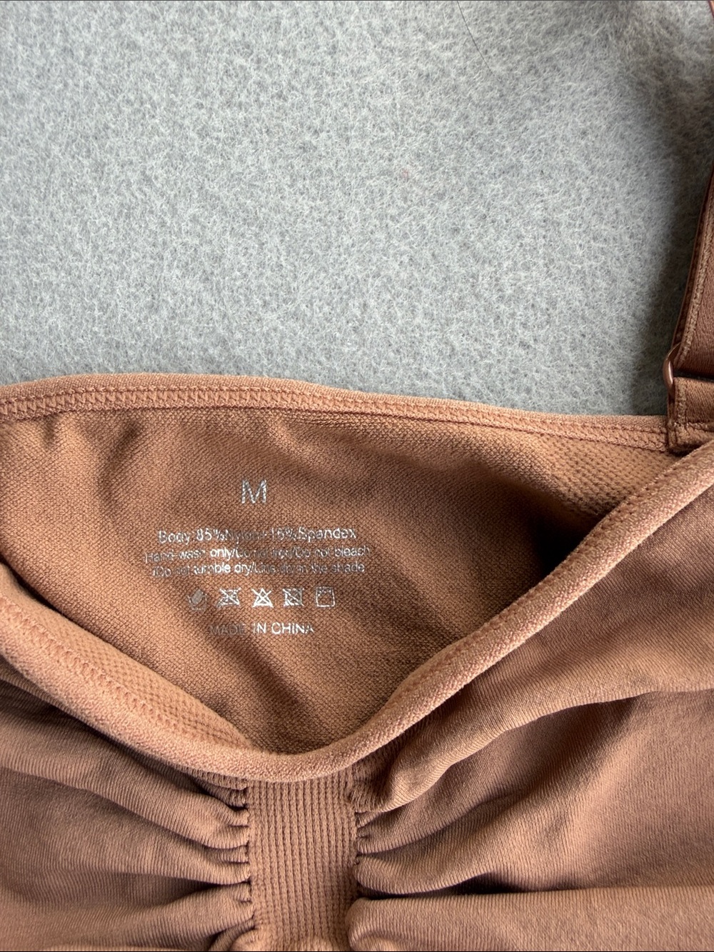 Seamless Brown Kids Crop Bralette - Unbranded - Picture 2 of 4
